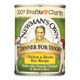Newman's Own Organics Premium Dog Food And Brown Rice - Chicken - Case Of 12 - 12.7 Oz. Newman's Own Organics Premium Dog Food And Brown Rice - Chicken - Case Of 12 - 12.7 Oz.